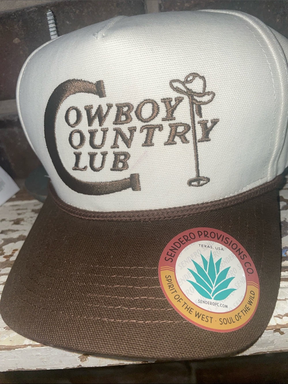 Sendero cowboy country club snap back hat nwt
